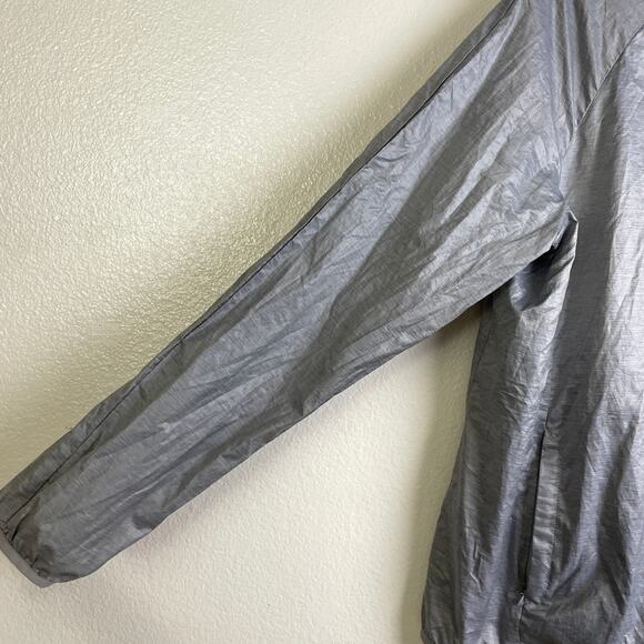 Uniqlo Packable Parka Jacket Xl Silver Full Zip Outdoors Vented Pockets Hiking - Picture 5 of 12